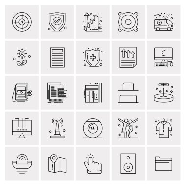 25 Evrensel İş Simgesi Vektörü Kümesi