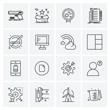 16 Evrensel Simge İş Vektörü