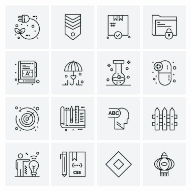 16 Evrensel Simge İş Vektörü