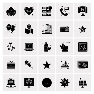 25 Evrensel İş Simgesi Vektörü Kümesi