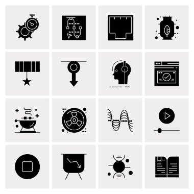 16 Evrensel İş Simgesi Vektörü