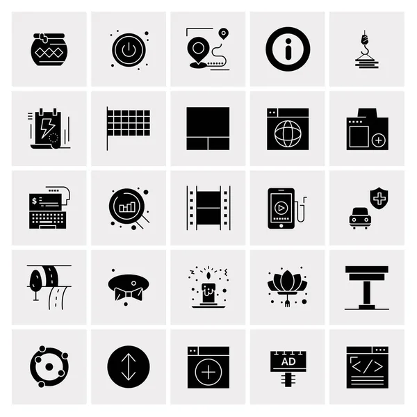 Set of 25 Universal Business Icons Vector — Stockový vektor