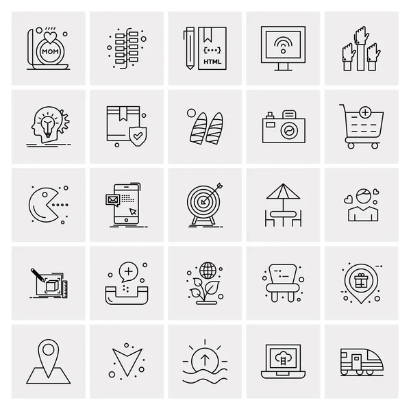 Set of 25 Universal Business Icons Vector — Stockový vektor