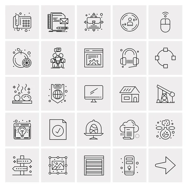 Set of 25 Universal Business Icons Vector — Stock Vector