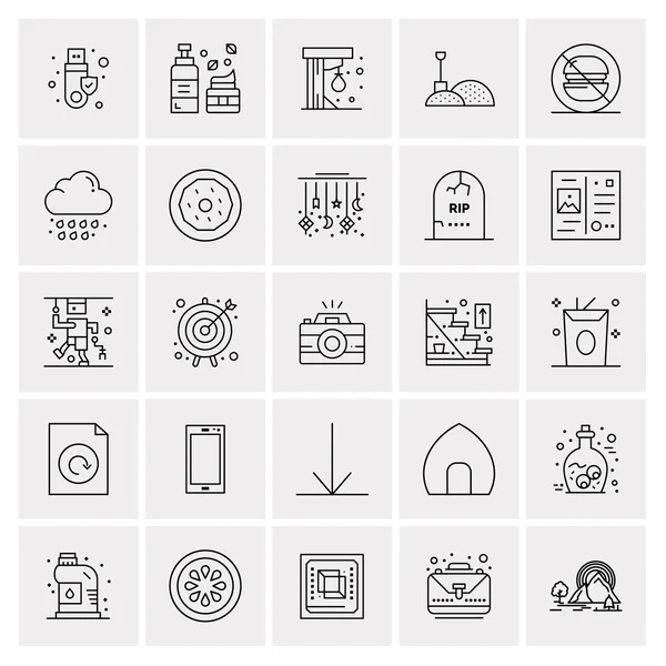 Set of 25 Universal Business Icons Vector — Stock Vector