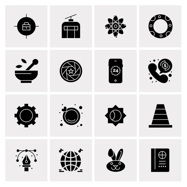 Set of 16 Universal Icons Business Vector — Stock Vector