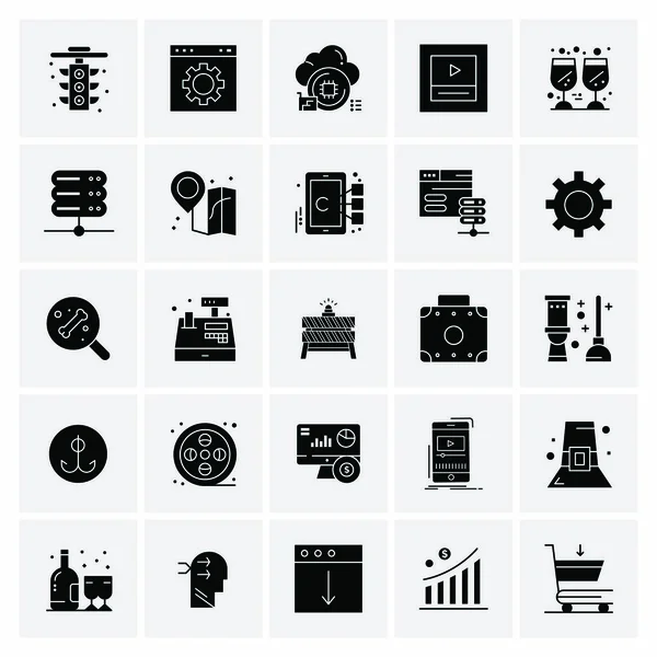 Set of 25 Universal Business Icons Vector — Stock Vector