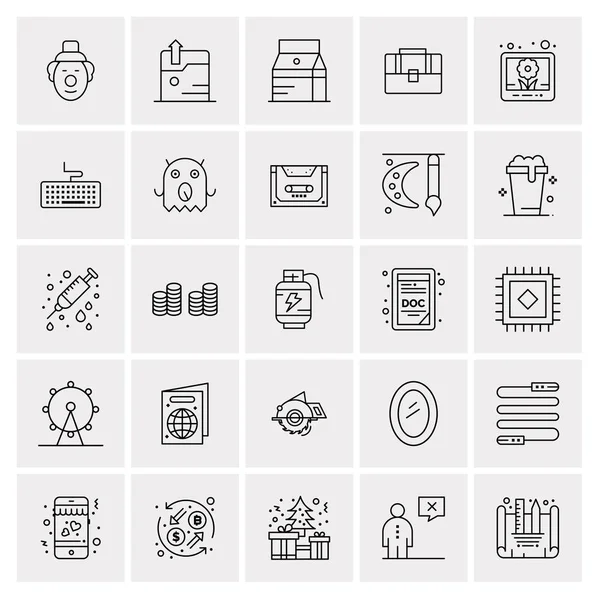 Set of 25 Universal Business Icons Vector — Stock Vector