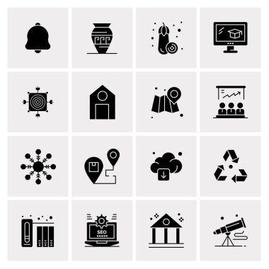 16 Evrensel İş Simgesi Vektörü