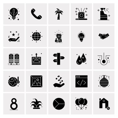 25 Evrensel İş Simgesi Vektörü Kümesi