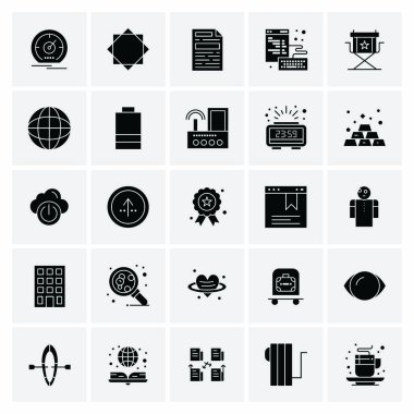 25 Evrensel İş Simgesi Vektörü Kümesi