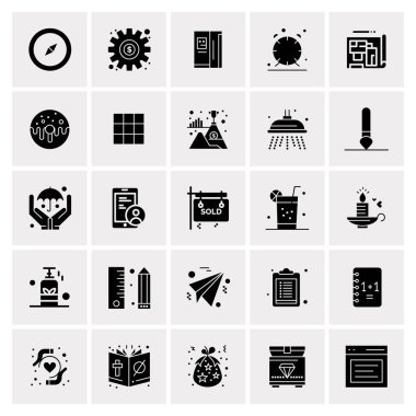 25 Evrensel İş Simgesi Vektörü Kümesi