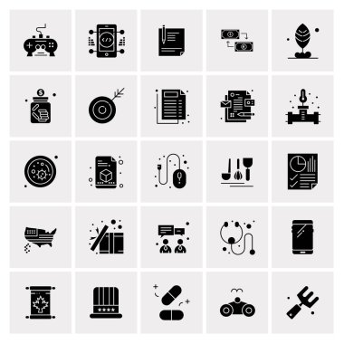25 Evrensel İş Simgesi Vektörü Kümesi