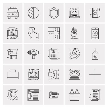 25 Evrensel İş Simgesi Vektörü Kümesi