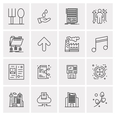 16 Evrensel Simge İş Vektörü