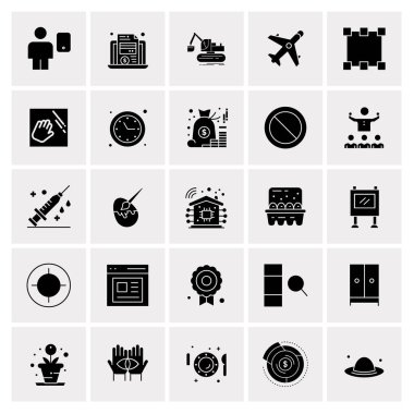 25 Evrensel İş Simgesi Vektörü Kümesi