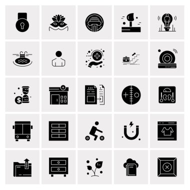 25 Evrensel İş Simgesi Vektörü Kümesi