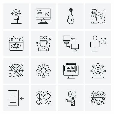 16 Evrensel Simge İş Vektörü