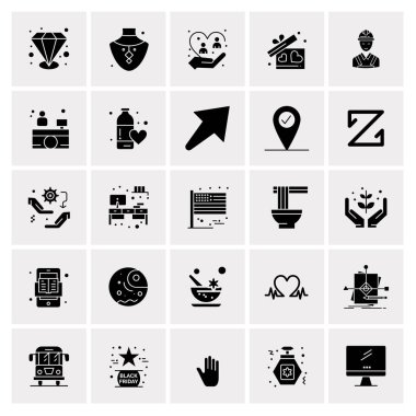 25 Evrensel İş Simgesi Vektörü Kümesi