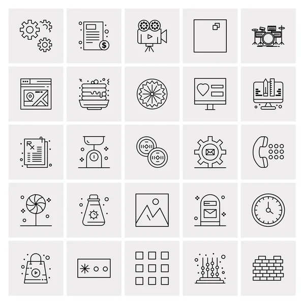 Set de 25 iconos de negocio universales Vector — Vector de stock