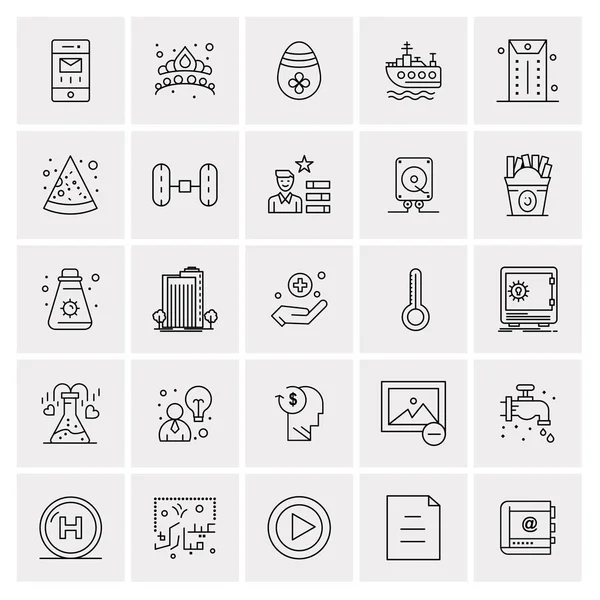 Σύνολο 25 Universal Business Icons Vector — Διανυσματικό Αρχείο