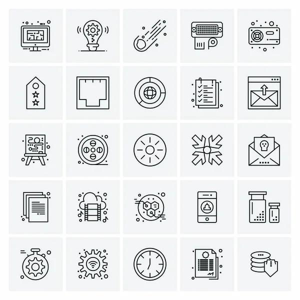 Set of 25 Universal Business Icons Vector — Stockový vektor