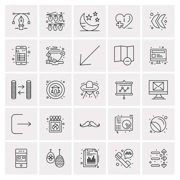 Set de 25 iconos de negocio universales Vector — Vector de stock