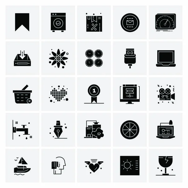 Set of 25 Universal Business Icons Vector — Stock Vector