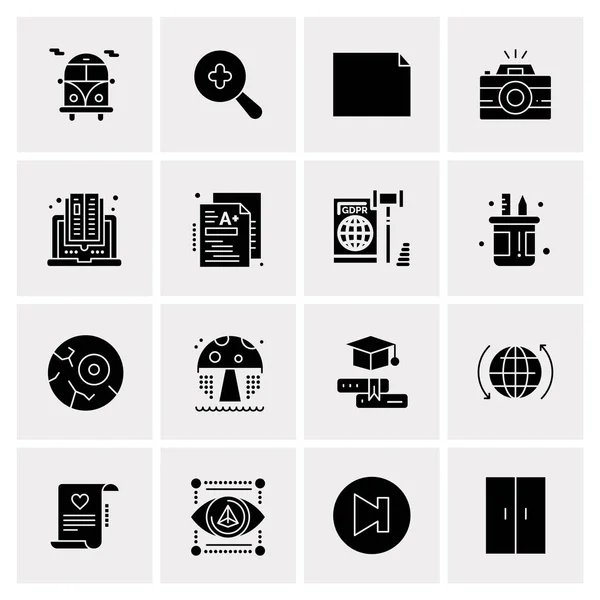 Conjunto de 16 iconos universales Vector de negocios — Vector de stock