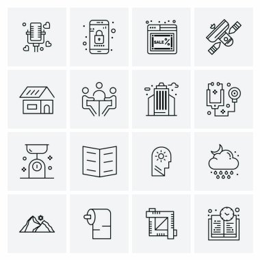 16 Evrensel Simge İş Vektörü