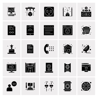 25 Evrensel İş Simgesi Vektörü Kümesi