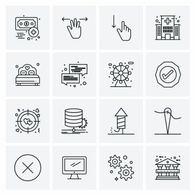 16 Evrensel Simge İş Vektörü