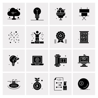 16 Evrensel İş Simgesi Vektörü