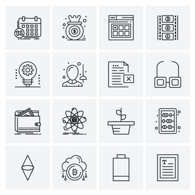 16 Evrensel Simge İş Vektörü