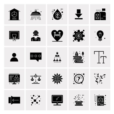 25 Evrensel İş Simgesi Vektörü Kümesi
