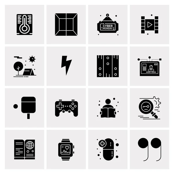 Set of 16 Universal Icons Business Vector — Stock Vector