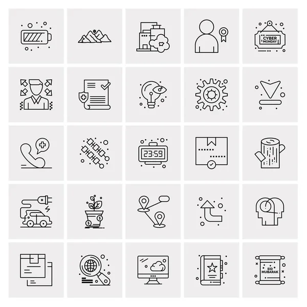 Set de 25 iconos de negocio universales Vector — Vector de stock