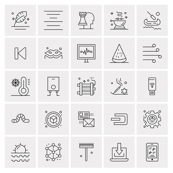 Set of 25 Universal Business Icons Vector — Stock Vector