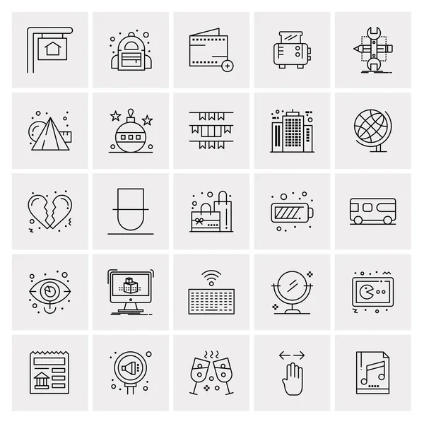 Σύνολο 25 Universal Business Icons Vector — Διανυσματικό Αρχείο