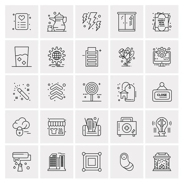 Σύνολο 25 Universal Business Icons Vector — Διανυσματικό Αρχείο