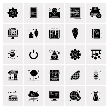 25 Evrensel İş Simgesi Vektörü Kümesi