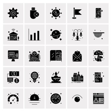 25 Evrensel İş Simgesi Vektörü Kümesi