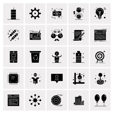 25 Evrensel İş Simgesi Vektörü Kümesi