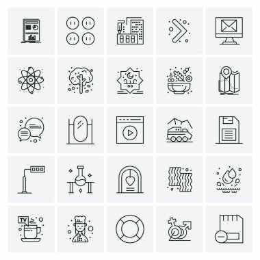 25 Evrensel İş Simgesi Vektörü Kümesi