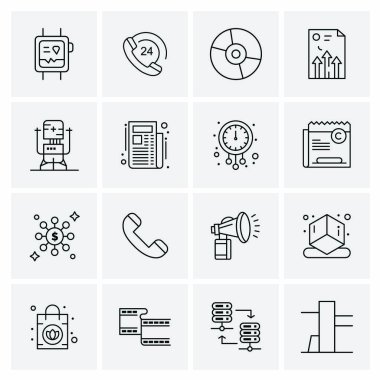 16 Evrensel Simge İş Vektörü