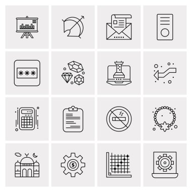 16 Evrensel Simge İş Vektörü