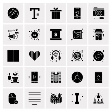 25 Evrensel İş Simgesi Vektörü Kümesi