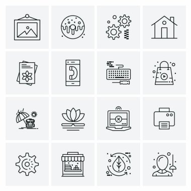 16 Evrensel Simge İş Vektörü