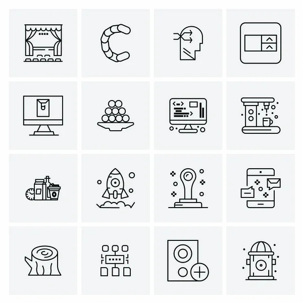 Set van 16 Universal Business Icons Vector — Stockvector