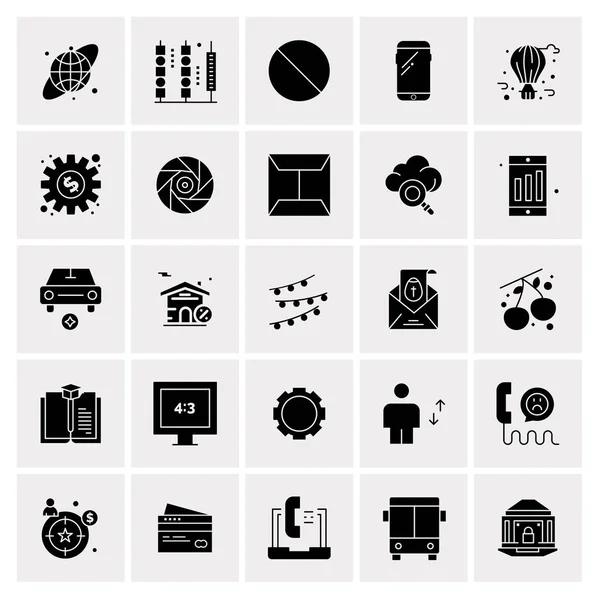 Set of 25 Universal Business Icons Vector — Stockový vektor